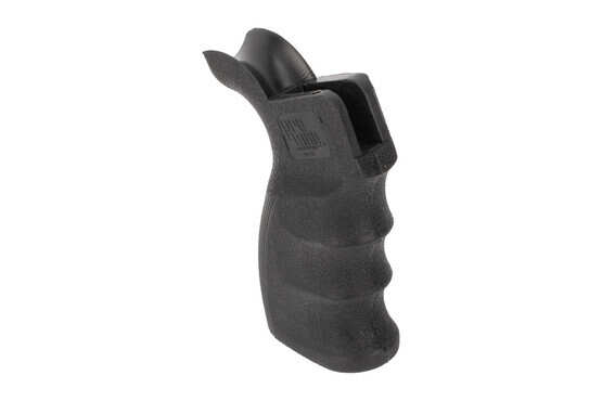 ProMag AR-15 Tactical pistol grip is heavily textured with finger grooves and ergonomic palm swell.